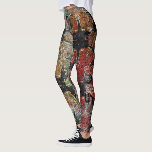 Abstract oud  roosterdek leggings (Links)