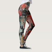 Abstract oud  roosterdek leggings (Rechts)