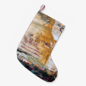 Abstract Oud schilderij gekraakte textureabstract, Kleine Kerstsok (Voorkant (Hangend))