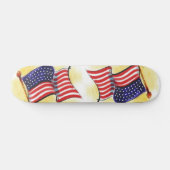 abstract oud skateboard van de Amerikaanse vlag (Horizontaal)