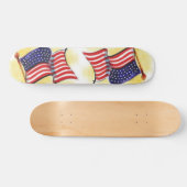 abstract oud skateboard van de Amerikaanse vlag (Horizontaal)