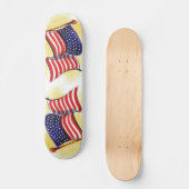 abstract oud skateboard van de Amerikaanse vlag (Voorkant)
