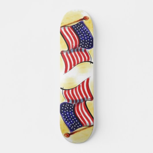 abstract oud skateboard van de Amerikaanse vlag (Voorkant)
