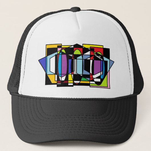 Abstract over papa's, kids en kinderen trucker pet (Voorkant)