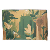 Abstract Overwoekerde Tuin: Botanisch Kussensloop (Voorkant)