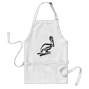 Abstract overzicht van Pellican Bird Standaard Schort