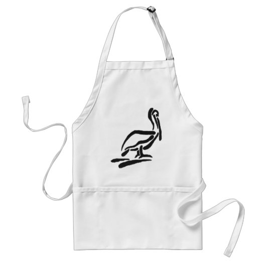 Abstract overzicht van Pellican Bird Standaard Schort (Voorkant)