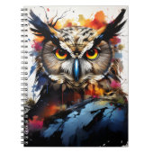 Abstract Owl | Notebook Journal Notitieboek (Voorkant)