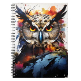 Abstract Owl | Notebook Journal Notitieboek
