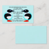 ABSTRACT PAAR PENGUINES "COOL"-VISITEKAARTJES! VISITEKAARTJE (Voorkant / Achterkant)