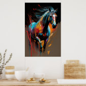 Abstract paard 2 poster (Keuken)