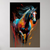 Abstract paard 2 poster (Voorkant)