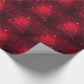 Abstract PAARD Liefhebber Rode Kerstbomen Cadeaupapier (Hoek)