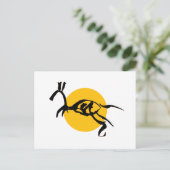 Abstract Paard Schepsel Kwast Tekening Briefkaart (Staand voorkant)
