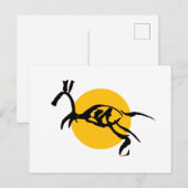 Abstract Paard Schepsel Kwast Tekening Briefkaart (Voorkant / Achterkant)
