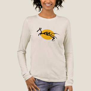 Abstract Paard Schepsel Kwast Tekening Tri-Blend Shirt