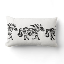 Abstract Paard Woodblock Print