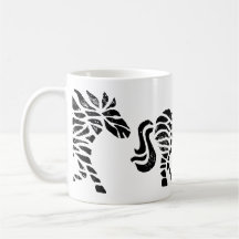 Abstract Paard Woodblock Print Mok