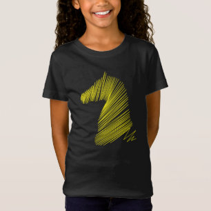 Abstract Paardenhoofd – Minimalistische Lijnkunst T-shirt