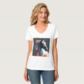Abstract Paardenpaard Mustang Pony Bronco Colt T-shirt (Voorkant volledig)
