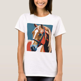 Abstract Paardenpaard Mustang Pony Bronco Colt T-shirt
