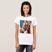 Abstract Paardenpaard Mustang Pony Bronco Colt T-shirt (Voorkant volledig)