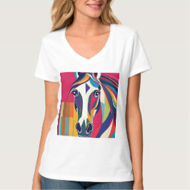 Abstract Paardenpaard Mustang Pony Bronco Colt T-shirt