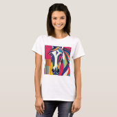 Abstract Paardenpaard Mustang Pony Bronco Colt T-shirt (Voorkant volledig)