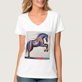 Abstract Paardenpaard Mustang Pony Bronco Colt T-shirt