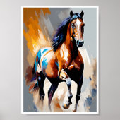 Abstract Paardenwand poster (Voorkant)
