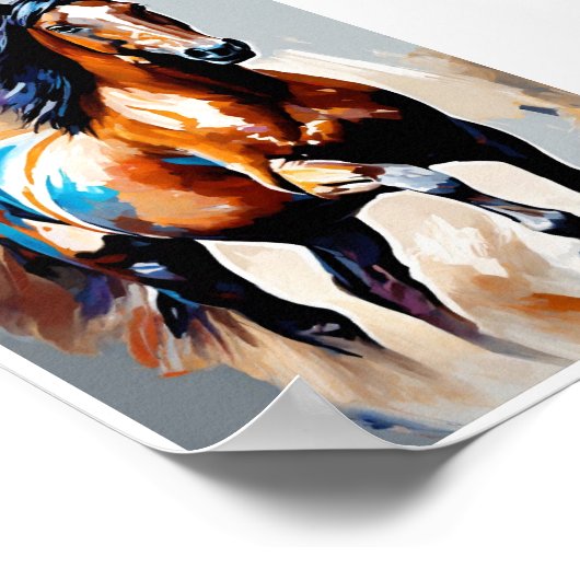 Abstract Paardenwand poster (Hoek)