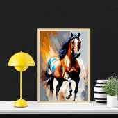 Abstract Paardenwand poster