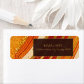 Abstract paardenweddenschap V1 Heet Oranje ID827 E Etiket (Insitu)