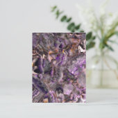 Abstract paars amethyst kwarts marmer graniet briefkaart (Staand voorkant)