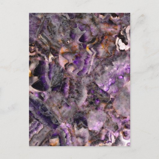 Abstract paars amethyst kwarts marmer graniet briefkaart (Voorkant)