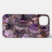 Abstract paars amethyst kwarts marmer graniet Case-Mate iPhone case (Achterkant (horizontaal))
