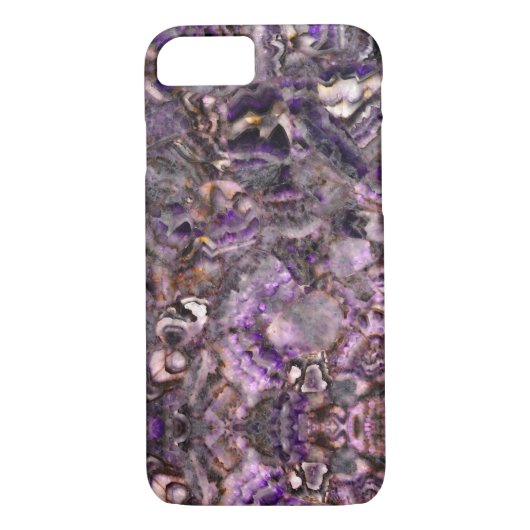Abstract paars amethyst kwarts marmer graniet Case-Mate iPhone case (Achterkant)
