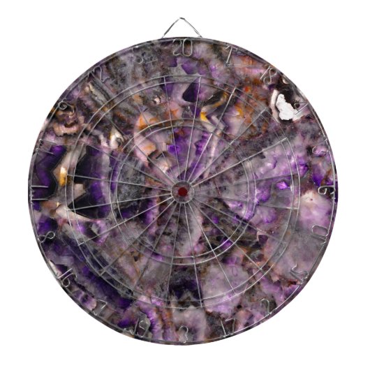 Abstract paars amethyst kwarts marmer graniet dartbord (Voorkant)