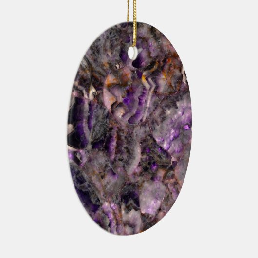 Abstract paars amethyst kwarts marmer graniet keramisch ornament (Rechts)