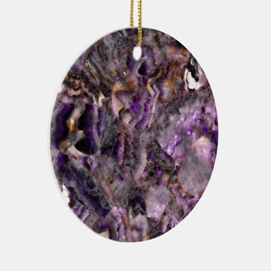 Abstract paars amethyst kwarts marmer graniet keramisch ornament (Rechts)