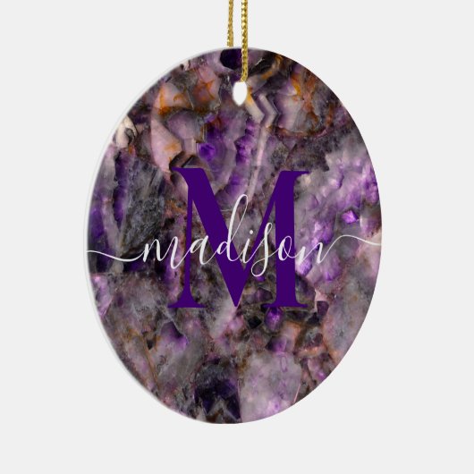 Abstract paars amethyst kwarts marmer graniet keramisch ornament (Rechts)