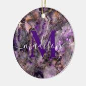 Abstract paars amethyst kwarts marmer graniet keramisch ornament (Links)