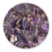 Abstract paars amethyst kwarts marmer graniet keramische knop (Voorkant)