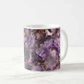 Abstract paars amethyst kwarts marmer graniet koffiemok (Voorkant rechts)