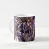 Abstract paars amethyst kwarts marmer graniet koffiemok (Voorkant links)