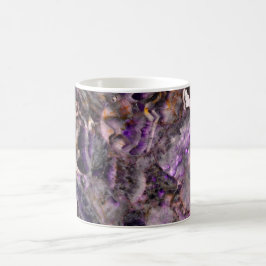 Abstract paars amethyst kwarts marmer graniet koffiemok