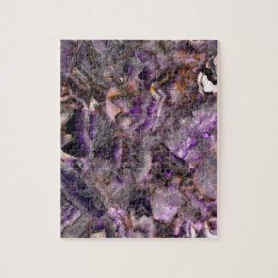Abstract paars amethyst kwarts marmer graniet legpuzzel