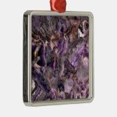 Abstract paars amethyst kwarts marmer graniet metalen ornament (Rechts)