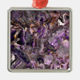 Abstract paars amethyst kwarts marmer graniet metalen ornament
