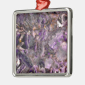 Abstract paars amethyst kwarts marmer graniet metalen ornament (Links)